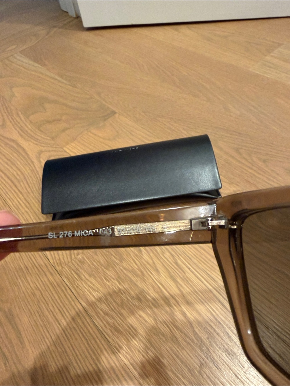 Saint Laurent Mica Brown/grey lens sunglasses with case - Picture 4 of 5